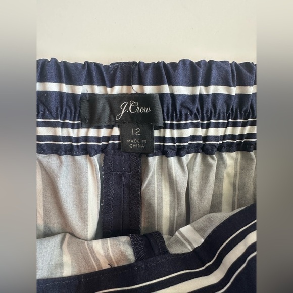 J. Crew Blue and White Wide Leg Pants Size 12 - Picture 5 of 11